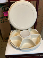 Covered plastic bowl