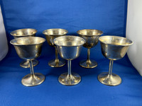 Set of six sterling cordials c. 1920s