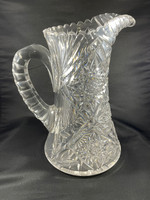 American Brialliant cut glass water pitcher, appox 10", heavy