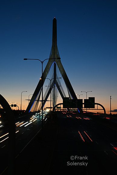 Zakim Bridge at night