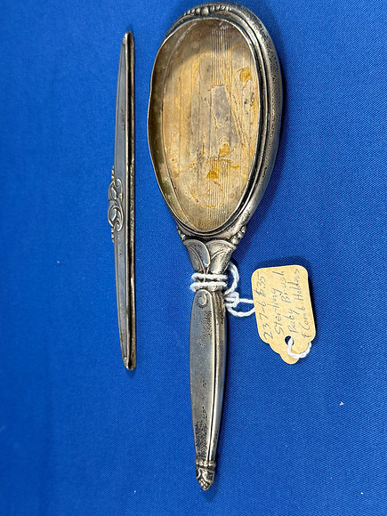 Sterling brush & comb holders (1/2)